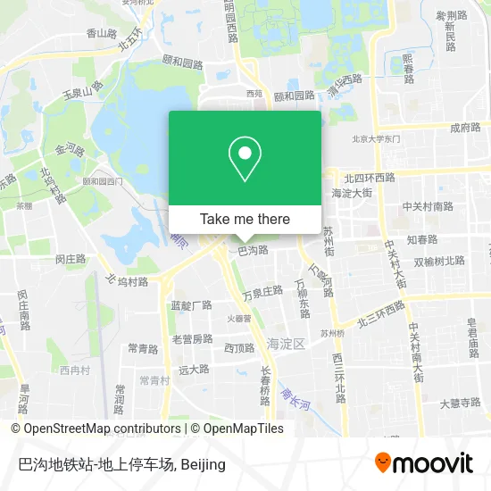 巴沟地铁站-地上停车场 map