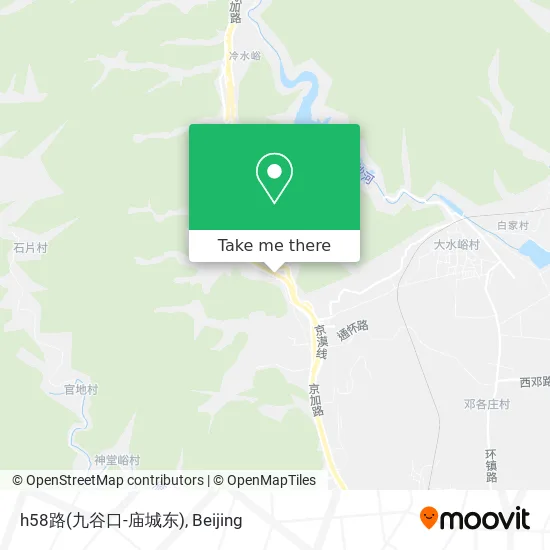 h58路(九谷口-庙城东) map