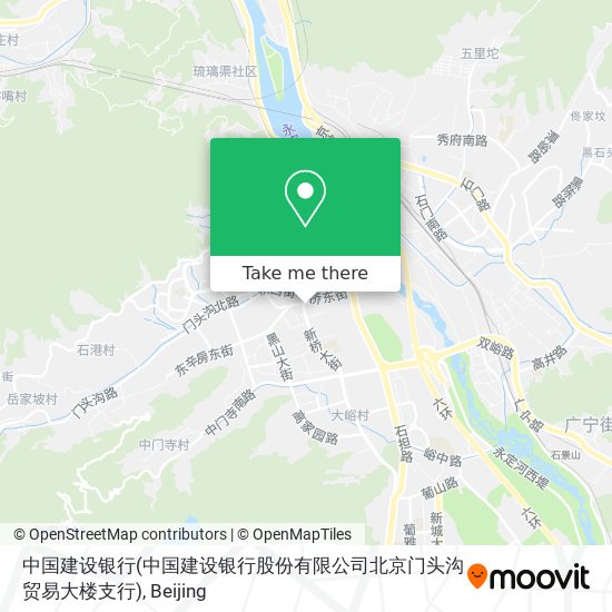 中国建设银行(中国建设银行股份有限公司北京门头沟贸易大楼支行) map
