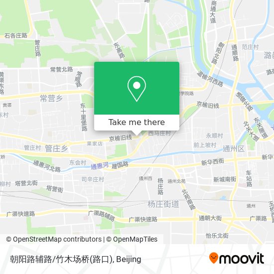 朝阳路辅路/竹木场桥(路口) map