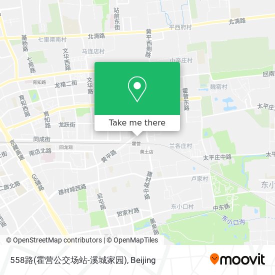 558路(霍营公交场站-溪城家园) map