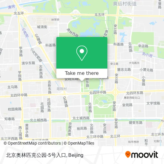 北京奥林匹克公园-5号入口 map
