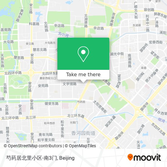 芍药居北里小区-南3门 map