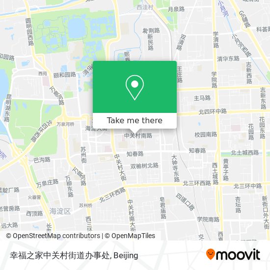 幸福之家中关村街道办事处 map