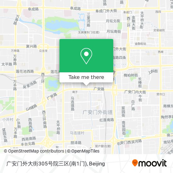 广安门外大街305号院三区(南1门) map
