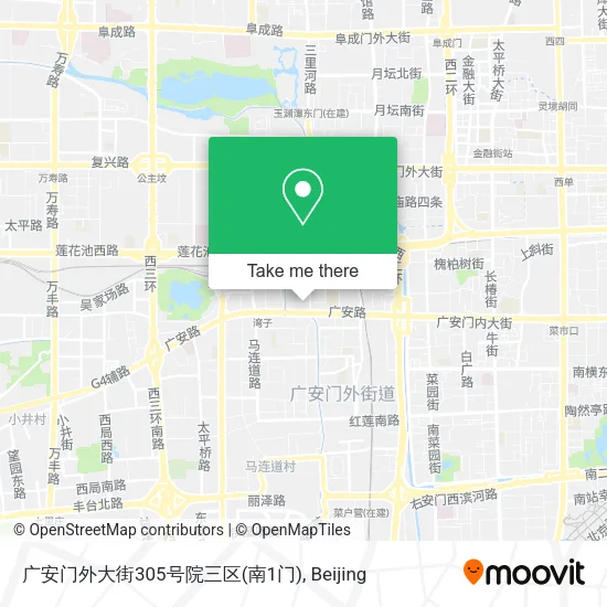 广安门外大街305号院三区(南1门) map