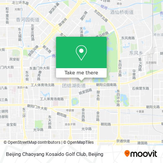 Beijing Chaoyang Kosaido Golf Club map