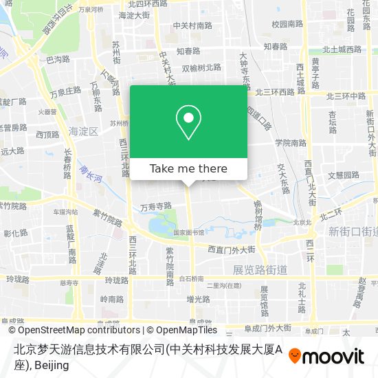 北京梦天游信息技术有限公司(中关村科技发展大厦A座) map