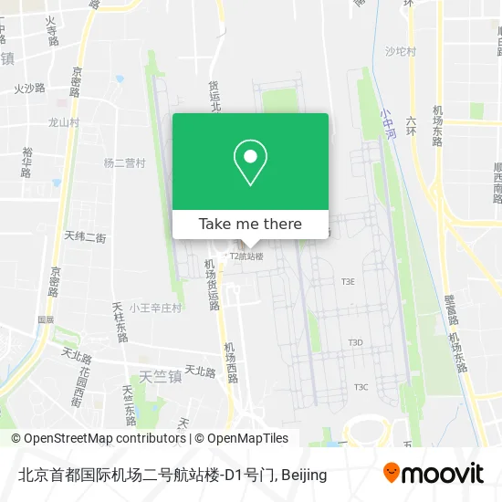 北京首都国际机场二号航站楼-D1号门 map