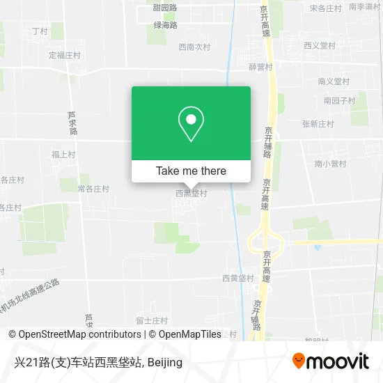 兴21路(支)车站西黑垡站 map