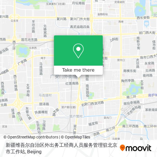 新疆维吾尔自治区外出务工经商人员服务管理驻北京市工作站 map