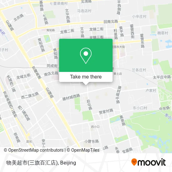 物美超市(三旗百汇店) map
