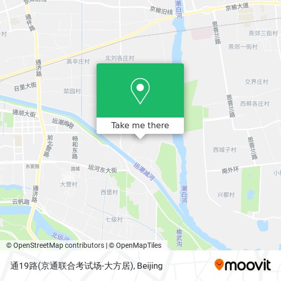 通19路(京通联合考试场-大方居) map