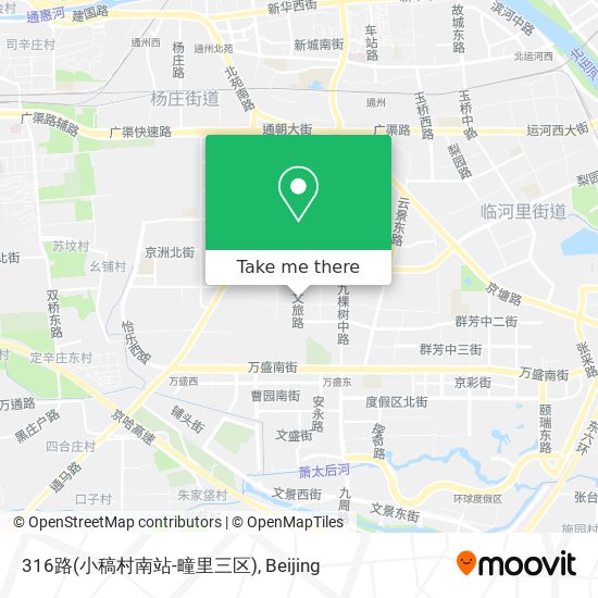 316路(小稿村南站-疃里三区) map