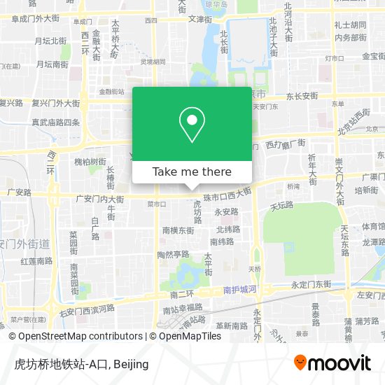 虎坊桥地铁站-A口 map