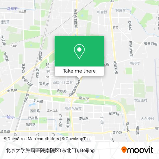 北京大学肿瘤医院南院区(东北门) map