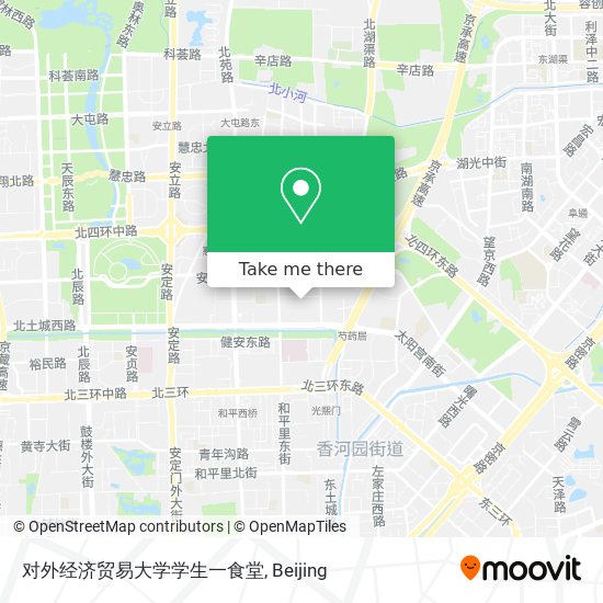 对外经济贸易大学学生一食堂 map