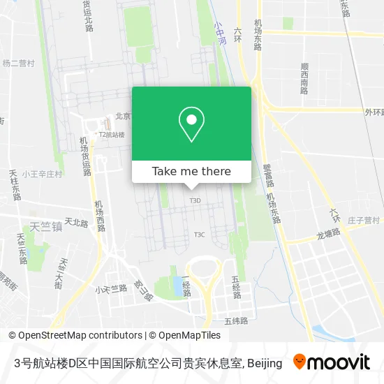 3号航站楼D区中国国际航空公司贵宾休息室 map