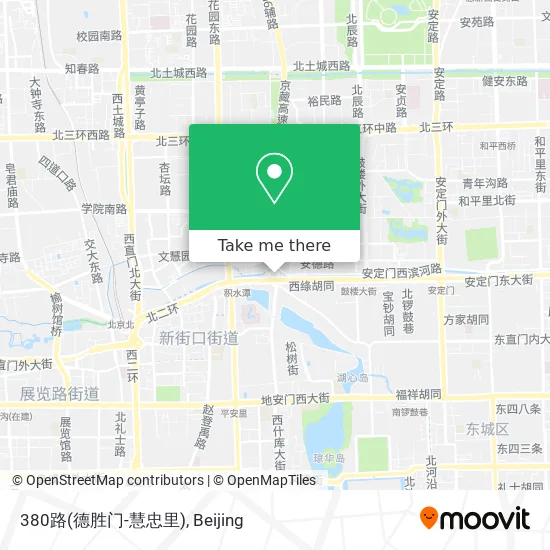 380路(德胜门-慧忠里) map