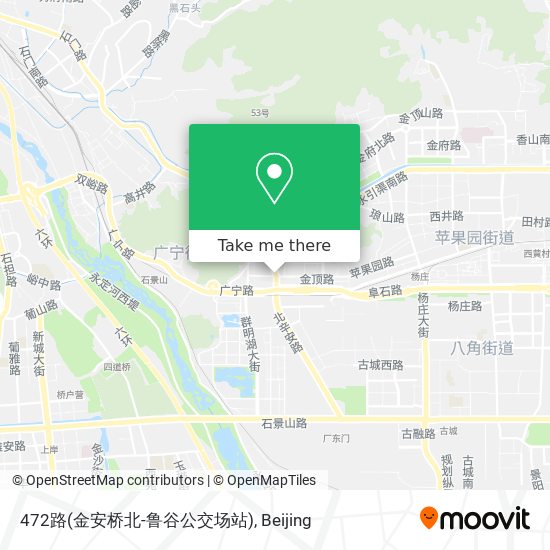 472路(金安桥北-鲁谷公交场站) map