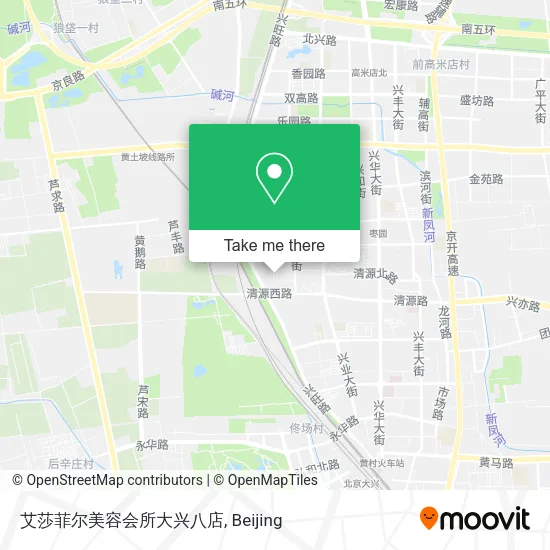 艾莎菲尔美容会所大兴八店 map