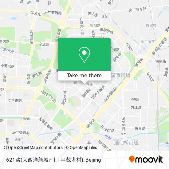 621路(大西洋新城南门-半截塔村) map