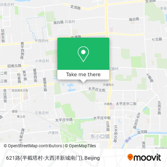 621路(半截塔村-大西洋新城南门) map