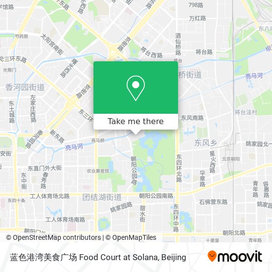 蓝色港湾美食广场 Food Court at Solana map