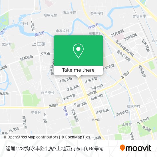 运通123线(永丰路北站-上地五街东口) map