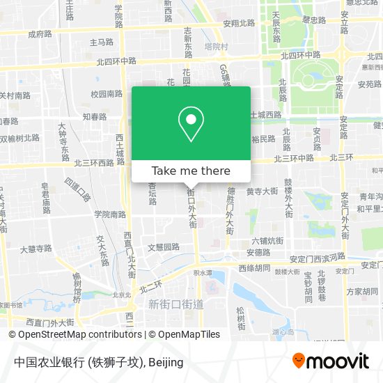 中国农业银行 (铁狮子坟) map