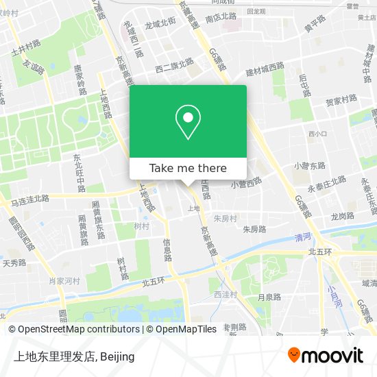 上地东里理发店 map