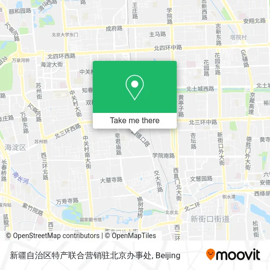 新疆自治区特产联合营销驻北京办事处 map