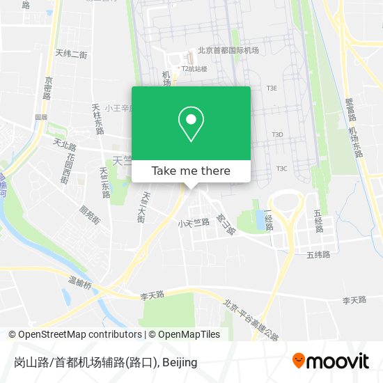 岗山路/首都机场辅路(路口) map