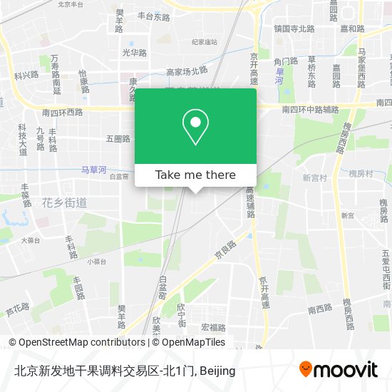 北京新发地干果调料交易区-北1门 map