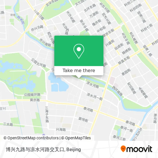 博兴九路与凉水河路交叉口 map