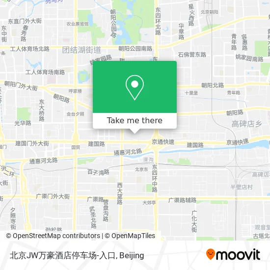 北京JW万豪酒店停车场-入口 map