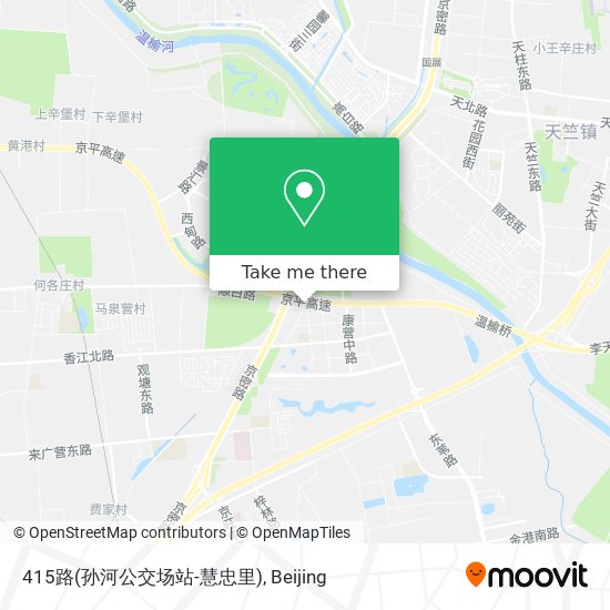 415路(孙河公交场站-慧忠里) map