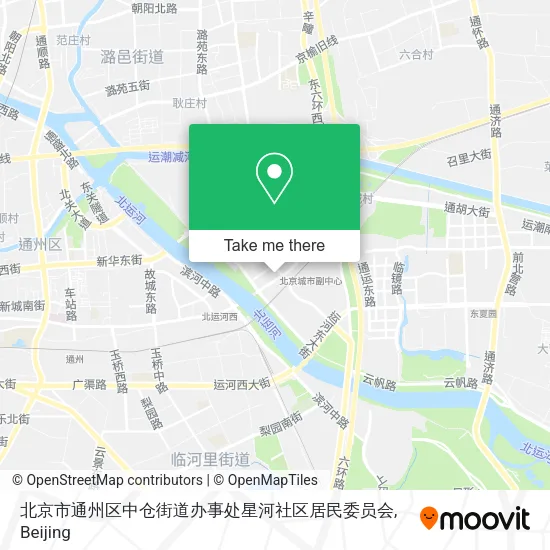 北京市通州区中仓街道办事处星河社区居民委员会 map