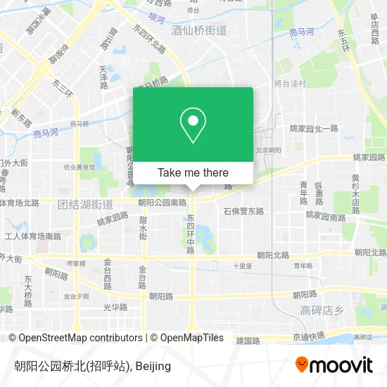 朝阳公园桥北(招呼站) map