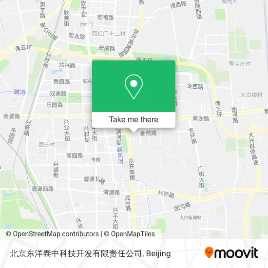 北京东洋泰中科技开发有限责任公司 map