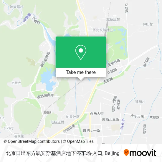 北京日出东方凯宾斯基酒店地下停车场-入口 map
