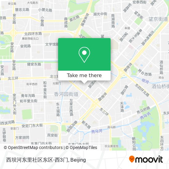 西坝河东里社区东区-西3门 map