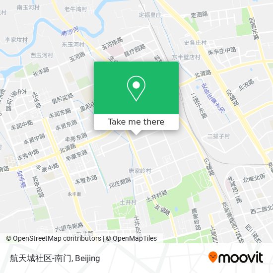 航天城社区-南门 map