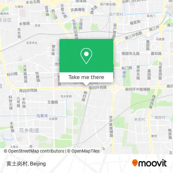 黄土岗村 map