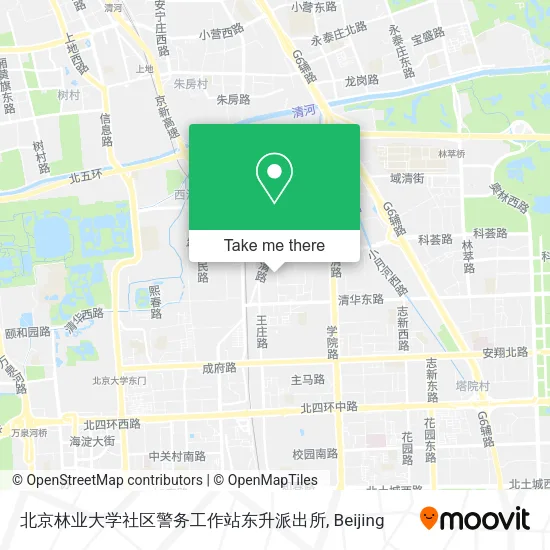 北京林业大学社区警务工作站东升派出所 map