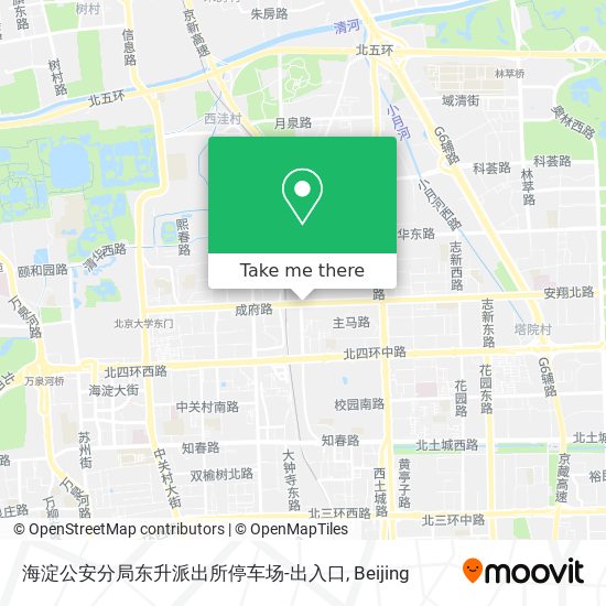 海淀公安分局东升派出所停车场-出入口 map