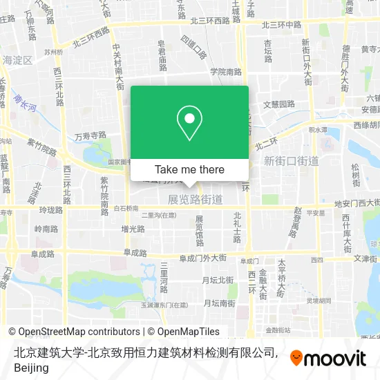 北京建筑大学-北京致用恒力建筑材料检测有限公司 map