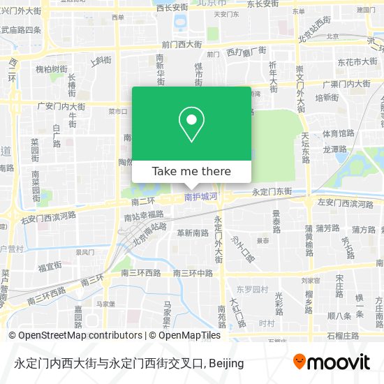永定门内西大街与永定门西街交叉口 map