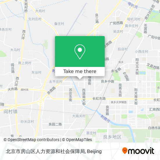 北京市房山区人力资源和社会保障局 map