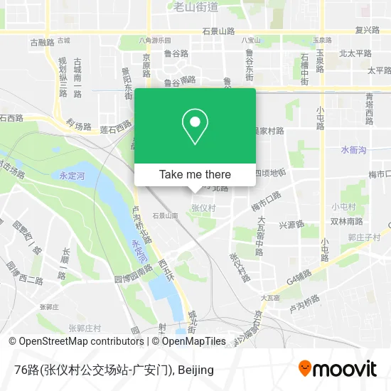 76路(张仪村公交场站-广安门) map